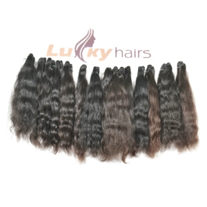 100% Extensions de cheveux Remy vierges non transformés Cuticule alignée Temple Bundles de cheveux humains bruts dans le style des vagues d'eau d'origine indienne - Product Image 1