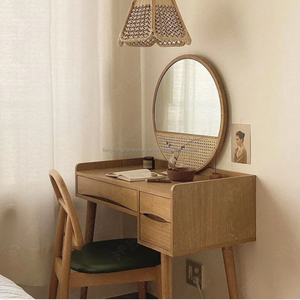 Bandes décoratives artisanales Vintage faites à la main bambou rotin mur Art osier cadre miroir meilleure vente - Product Image 3