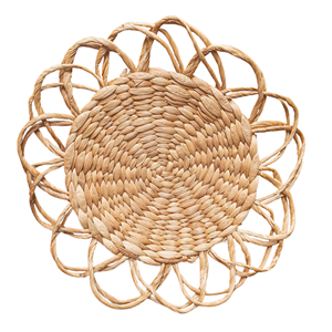 Sous-verres en jacinthe d'eau tissés à la main rustiques et élégants pour n'importe quel décor de table, parfaits pour les maisons respectueuses de l'environnement - Product Image 1