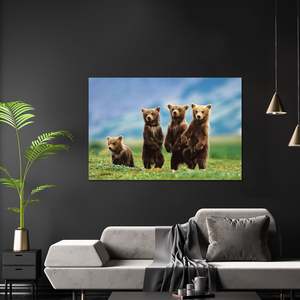 Modern Style Bear Cubs <b>Poster</b> Made of Paper for Wall Decor - Product Image 3