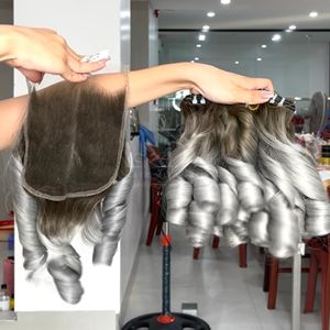 Meilleure Qualité Extensions de Cheveux Vietnamiens de Couleur Grise - Product Image 2