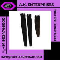 Cheveux indiens vierges Remy ondulés à 100 % pour extensions et perruques, noir naturel, double trame machine