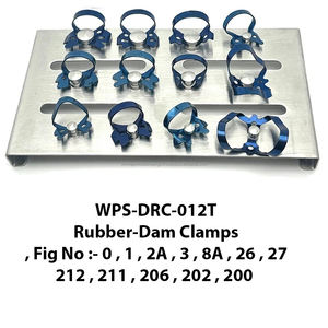 Juego de 13 Pinzas de Goma para Dientes, Recubiertas de Acero, Manuales, Profesionales, para Aislamiento Endodóntico - Product Image 2