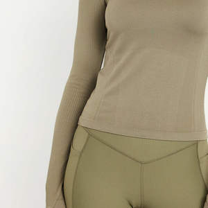 Camiseta de Verano de Manga Larga Ajustada y Elástica Ecológica para Mujer, Estampado de Secado Rápido, Servicio OEM, Colores Personalizados, Marca - Product Image 4