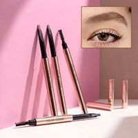 Crayon à sourcils personnalisé avec logo, fini ultra-précis effet poils, teinte taupe granit blond, fini doux mat, végétalien, pommade de remplissage pour sourcils, définition des sourcils
