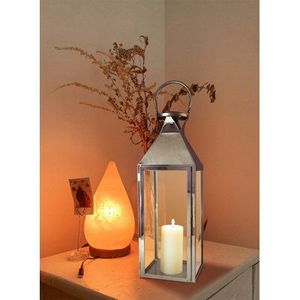 Farol de Acero Inoxidable Único de Cristal Plateado, Perfecto para Decoración Creativa del Hogar, Estilismo de Eventos, Diseño de Interiores y Arreglos - Product Image 6