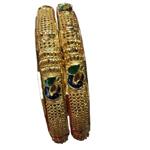 INDIAN MANUFACTURER BANGLES LIGHT WEIGHT Bracelet Handmade <b>Earrings</b> <b>3mm</b> Micro Gold Filled for African Women Regular WEAR - Product Image 1
