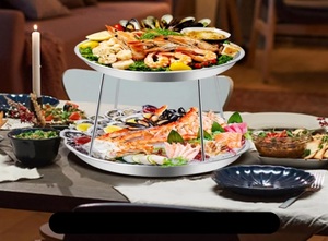 Bandeja de Servicio Duradera de Aluminio para Cocina, Comedor, Aperitivos, Bebidas, Uso Doméstico con Diseño Ligero para Tareas de Cocina Diarias - Product Image 6