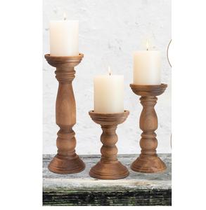 Bougeoirs en bois de la ferme du meilleur fournisseur Décoration de centre de table rustique pour Noël pour lustre de pilier - Product Image 1