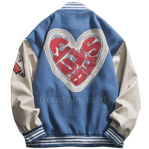 Veste d'hiver Letterman respirante et écologique à manches longues, col montant, qualité supérieure, couleurs personnalisables, pour la mode et le prêt-à-porter - Product Image 2