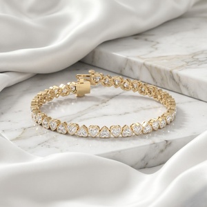 8.00CTW Heart Shape Sustainable Lab Created Diamonds Tennis <b>Bracelet</b> High-End Fine Jewelry Brilliant Diamond Link <b>Bracelet</b> - Product Image 1