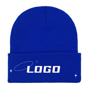 Bonnet chaud en acrylique à double tricot, marque privée, bonnet d'hiver personnalisé avec logo personnalisé, nouveau produit, bonnet - Product Image 1