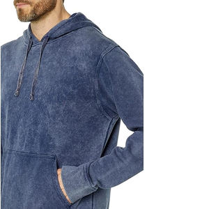 Sweat à capuche lavé à l'acide personnalisé plaine lavé à l'acide sweat à capuche lourd hommes en gros lavage à l'acide pullover sweats à capuche - Product Image 3
