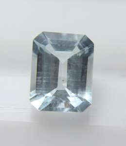 Nueva piedra preciosa aguamarina azul natural 2,25 quilates corte facetado Octágono - Product Image 2