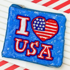 Haute qualité Cowboy pochette perlée multicolore Western Mini porte-monnaie fabriqué à la main fermeture à glissière toile accessoire de mode - Product Image 3