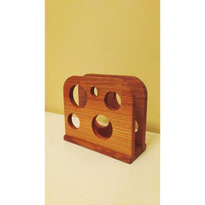 Servilletero de madera hecho a mano con diseño de cuentas Servilletero decorativo clásico Soporte de tejido para decoración de granja - Product Image 1