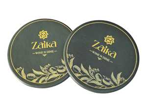 M&Z IMPORTS Manteles Individuales de Cuero para Restaurante, Color Verde Oscuro con Diseño Floral Dorado, para Hoteles y Restaurantes - Product Image 4