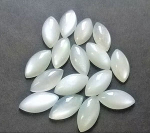 พลอยเทียมทรงโค้งมูนสโตนธรรมชาติสีขาวอัญมณีทรงหลวมสำหรับการทำเครื่องประดับแบบทำด้วยตัวเองผู้ผลิตขายส่ง - Product Image 6