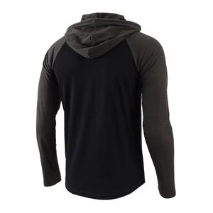 Sudadera con capucha informal de otoño para hombre, respetuosa con el medio ambiente, de punto elástico de algodón personalizado, colores y tamaños personalizados - Product Image 2