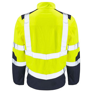 Best Sale Men's <b>High</b> <b>Visibility</b> Reflective Breathable Polyester Safety <b>Jacket</b> with Zipper CE Certified - Product Image 2