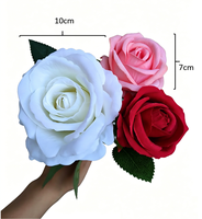 Buket Bunga Mawar Beludru Buatan 10cm untuk Dekorasi Rumah, Hotel, Pernikahan, Hari Valentine, dan Rangkaian Dinding