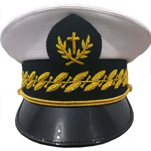 制造便宜的价格定制标志大帽檐军官上尉制服尖顶帽