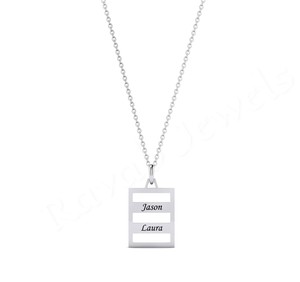 Collier pendentif en argent Sterling carré personnalisé pour femmes de haute qualité plaqué or à la mode Alphabet Design classique en gros - Product Image 1