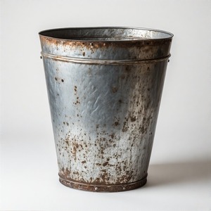 Rustnest กระถางโลหะโบราณทรงไข่ชุบสังกะสีพร้อมที่จับสำหรับตกแต่งบ้านสวนกระถางดอกไม้ - Product Image 6