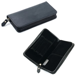 Grande pochette d'organisation de stylo en cuir écologique de qualité supérieure personnalisée étui à crayons durable utilisation personnalisée de bureau école voyage - Product Image 3