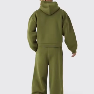 Ensemble de survêtement pour homme en coton 100% tricoté en molleton avec motif imprimé pour l'hiver, ensemble sweat-shirt et pantalon de survêtement - Product Image 2