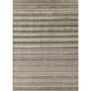 Alfombra Tejida a Mano de Lana y Viscosa a Rayas para el Hogar-Hwv-13006 - Product Image 1