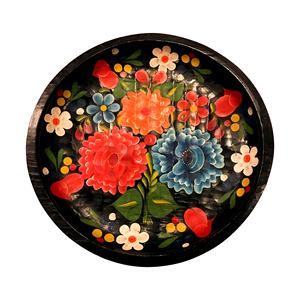 Cuencos de madera decorativos pintados a mano de Color negro para el hogar, Hotel, cocina, restaurante, Decoración de mesa hecha de madera de mango - Product Image 1