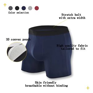 Vente en gros de caleçons pour hommes séchage rapide de haute qualité en tricot sans couture logo personnalisé doux respirant antibactérien taille basse - Product Image 3