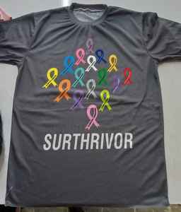 Camiseta de algodón 100% personalizada con diseño de cáncer, ropa de calle, camiseta en blanco con cuello redondo y hombros caídos de gran tamaño con impresión de pegatinas digitales - Product Image 1