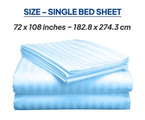 Hotel Bedsheets 400 TC Premium <b>Striped</b> Satin Hotel Bed Linen Bedsheet Luxury White <b>Bedding</b> <b>Set</b> 100 Percent Cotton - Product Image 5