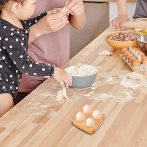Bandeja de soporte de madera para huevos, placa de 4 agujeros, encimera, bandeja para huevos, pantalla de mesa, refrigerador, almacenamiento, Skelter Deviled Egg - Product Image 6