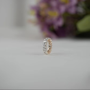 Anillo de diamante cultivado en laboratorio Premium 6,00 quilates corte ovalado VS1 claridad IGI SGL certificado Oro rosa oro plata proveedor al por mayor - Product Image 1