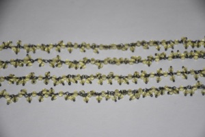 Chaîne de chapelet de grappe de perles de citrine de Quartz jaune plaqué noir de qualité supérieure, chaîne de perles de fil de laiton pour la fabrication de bijoux - Product Image 5