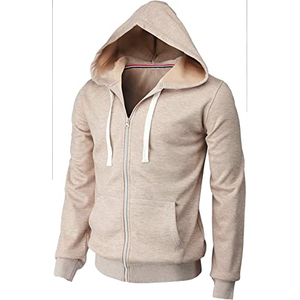 เสื้อฮู้ดมีซิปสำหรับผู้ชายเสื้อฮู้ดผ้าฝ้าย100% สีทึบซักได้บ็อกซี่แอซิดแอซิดกันแดดกำหนดได้เอง - Product Image 4