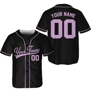 Camiseta de Béisbol con Logotipo de Equipo Personalizado de Primera Calidad al por Mayor, Impresa por Sublimación, 100% Poliéster, Secado Rápido, Transpirable, a Cuadros - Product Image 2