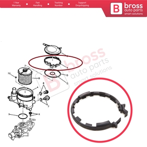 Sello de la Carcasa del Filtro de Combustible BSP646 Diesel DW8 para Scudo Corolla MK8 E110 1904.26 - Product Image 5