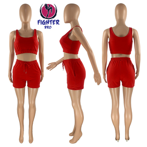 Soutien-gorge en coton pour femmes avec ensemble court deux pièces tissu doux respirant coupe extensible parfait pour le confort d'été et un usage quotidien. - Product Image 3