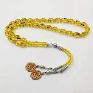 Rosario Tasbih islámico con cuentas de resina, cuentas de oración naturales y multicolores | Embalaje personalizado disponible | Mejor fabricante en India - Product Image 2