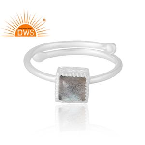 Anillo de piedras preciosas de labradorita Natural de Plata de Ley 925, joyería personalizada para mujer, regalo para ella - Product Image 3