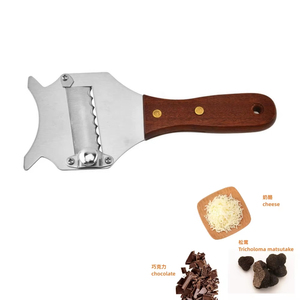 Râpe à truffes en acier inoxydable avec manche en bois, trancheuse métallique pour fromage, chocolat, fruits et légumes colorés – Emballage en boîte - Product Image 2