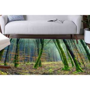 Forest View <b>Rug</b>: 3D Printed Anti-Slip Carpet,<b>Chenille</b> <b>Rug</b> - Product Image 4