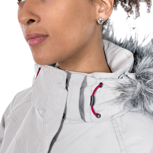 Chaqueta Larga con Capucha para Mujer, Impermeable y Transpirable, Ropa de Abrigo de Invierno Hecha de Nailon Suave - Product Image 6