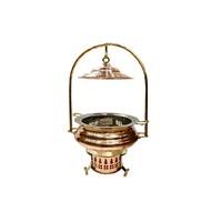 Ronde Buffetkachel Food Warmer Chafing Pot Hotel Leveren Roestvrijstalen Restaurant Luxe Zilveren Koperen Schuurschaal