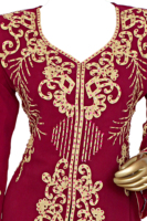Abaya Kaftan sur mesure OEM pour femmes musulmanes de Dubaï, grande taille, style ethnique, robe de soirée, design artisanal, tenue de fête en modal
