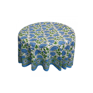 Meilleur prix 100% coton personnalisé fait à la main bloc imprimé nappe bien absorbant 20 feuilles nappe ronde 150 Cms - Product Image 1